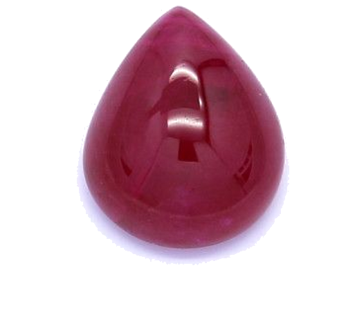 3.36 carat RED CABOCHON cut Pear Rubinas (1)