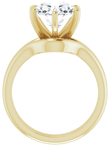 14K Yellow  11x9 mm Oval Solitaire Engagement Ring Mounting (7)