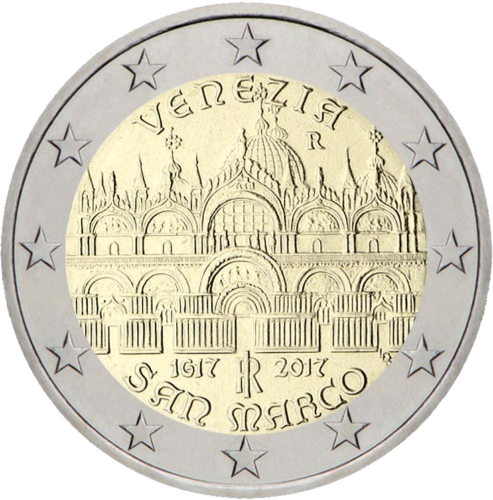 2017 Itālija Venēcija - San Marco bazilika 2 eiro monēta (1)