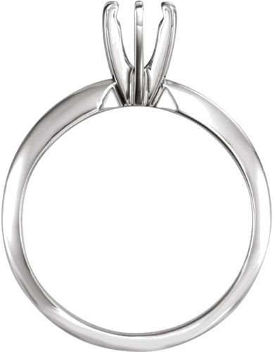 Sužadėtuvių Žiedas „Pre-Notched Solitaire“ 585 Baltojo Aukso Round 4.2mm x 4.9mm (2)