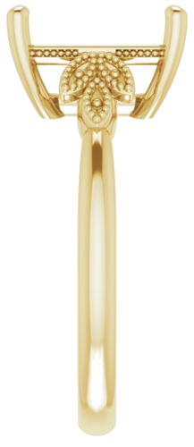 Sužadėtuvių Žiedas „Solitaire“ 585 Geltonojo Aukso Emerald 10mm x 8mm (4)