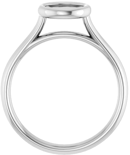 14K White  6.5 mm Round Solitaire Engagement Ring Mounting (2)