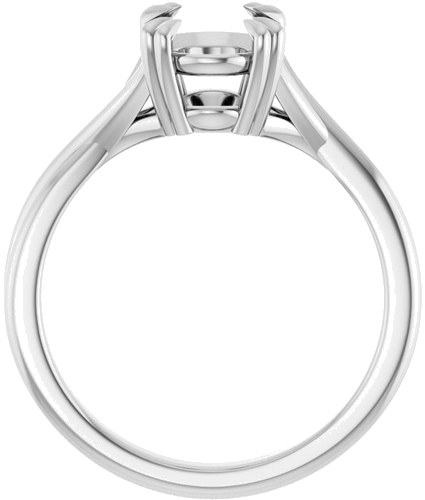 Sužadėtuvių Žiedas „Solitaire“ 585 Baltojo Aukso Oval 9mm x 7mm (2)