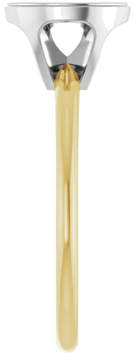 Sužadėtuvių Žiedas „Solitaire“ 585 Baltojo Ir Geltonojo Aukso Oval 8mm x 6mm (4)