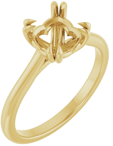 Sužadėtuvių Žiedas „Solitaire“ 585 Geltonojo Aukso Cushion 7mm (1)