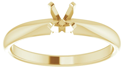 Sužadėtuvių Žiedas „Solitaire“ 585 Geltonojo Aukso Round 4.1mm (3)
