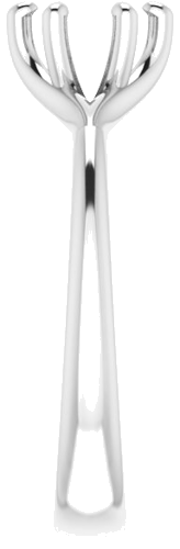 14K White 6 mm Round Engagement Ring Mounting (4)