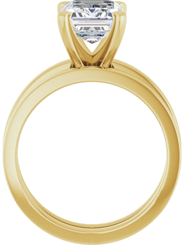 Sužadėtuvių Žiedas „Solitaire“ 585 Geltonojo Aukso Emerald 9mm x 7mm (7)