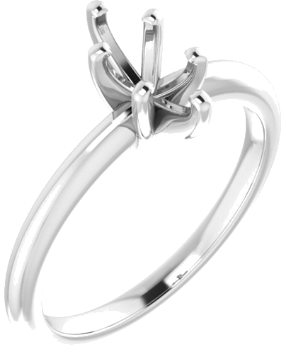 14K White  8x4 mm Marquise Solitaire Engagement Ring Mounting (1)