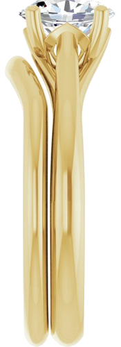 Sužadėtuvių Žiedas „Solitaire“ 585 Geltonojo Aukso Oval 7mm x 5mm (9)