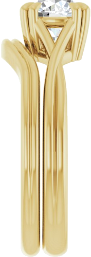 14K Yellow 6.5 mm Round Solitaire Engagement Ring Mounting (9)