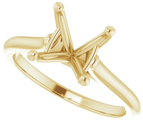 Sužadėtuvių Žiedas „Solitaire“ 585 Geltonojo Aukso Round 8.8mm (5)