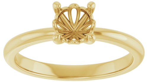 Sužadėtuvių Žiedas „Solitaire“ 585 Geltonojo Aukso Round 5.8mm (3)