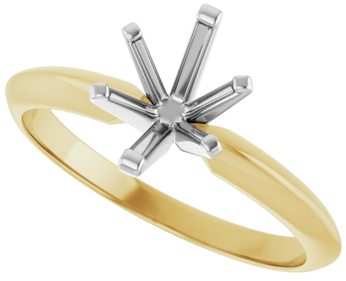 Sužadėtuvių Žiedas „Solitaire“ 585 Baltojo Ir Geltonojo Aukso Oval 7.75mm x 5.7mm (5)