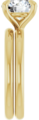 14K Yellow  8.2 mm Round Solitaire Engagement Ring Mounting (9)