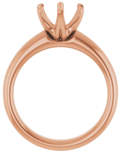 18K Rose 8.2 mm Round Engagement Ring Mounting (2)