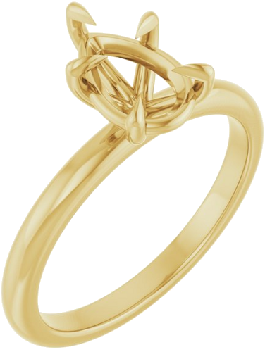 Sužadėtuvių Žiedas „Solitaire“ 585 Geltonojo Aukso Pear Shape 9mm x 6mm (1)