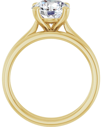 Sužadėtuvių Žiedas „Solitaire“ 585 Geltonojo Aukso Round 8.2mm (7)