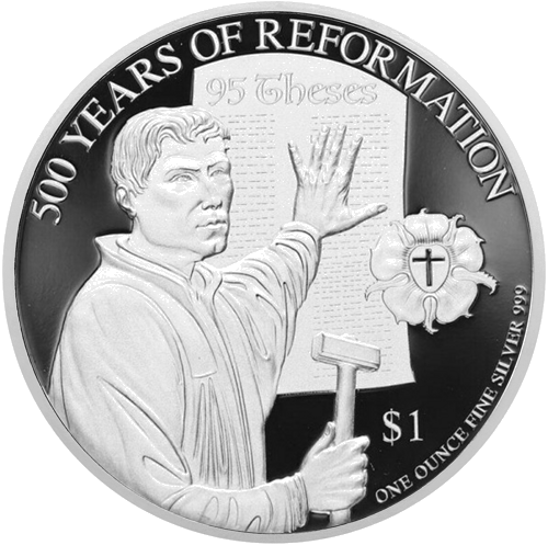 1 унция Реформация 2017 Науру серебряная монета (1)