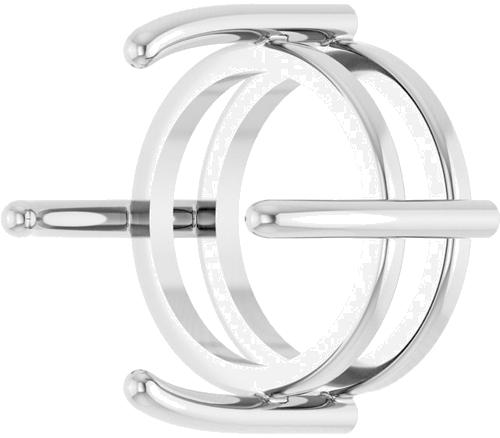 14K White 10 mm Round Cabochon Pendant Mounting (2)