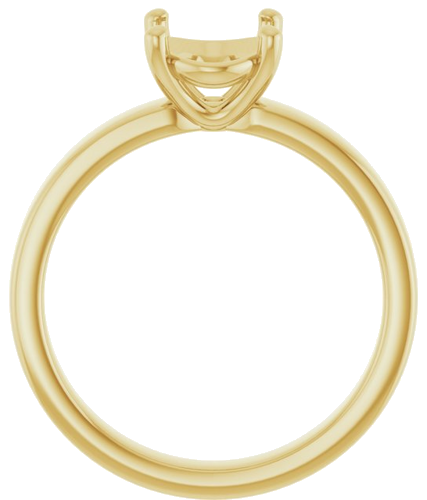 Sužadėtuvių Žiedas „Solitaire“ 585 Geltonojo Aukso Oval 9mm x 7mm (2)