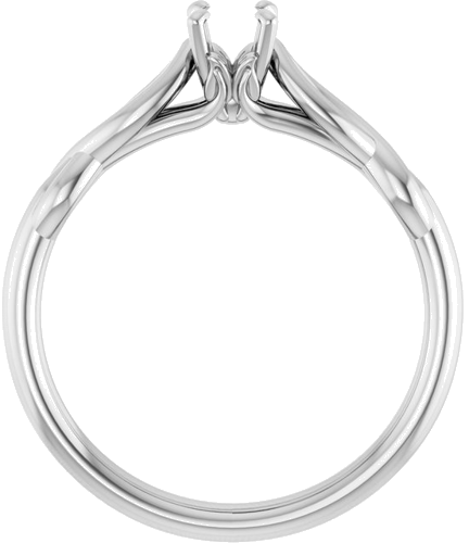 Sužadėtuvių Žiedas „Solitaire“ 585 Baltojo Aukso Round 4.1mm (2)