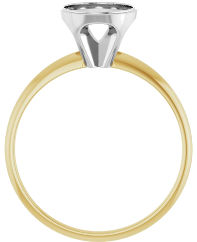 Sužadėtuvių Žiedas „Solitaire“ 585 Baltojo Ir Geltonojo Aukso Round 7mm (2)