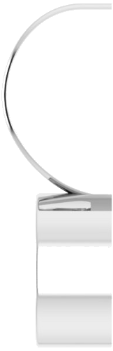 Pakabukas „Bezel-Set Solitaire Charm“ 585 Baltojo Aukso Round 5mm (3)