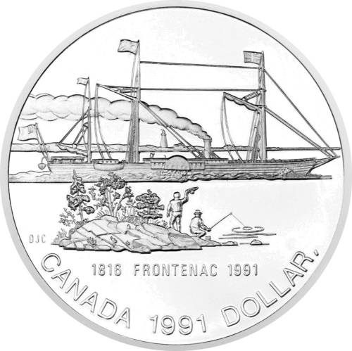 1 доллар Frontenac 1991 Канада серебряная монета (1)