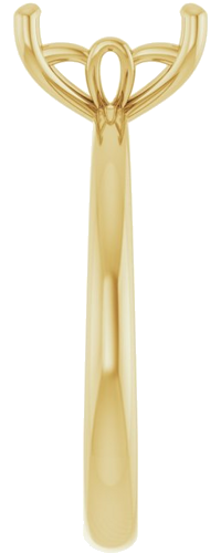 14K Yellow 8x6 mm Emerald Solitaire Engagement Ring Mounting (4)