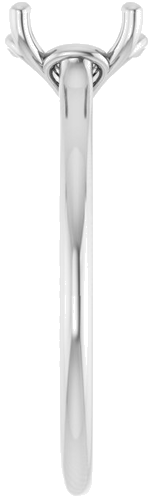 Sužadėtuvių Žiedas „Solitaire“ 585 Baltojo Aukso Oval 8mm x 6mm (4)