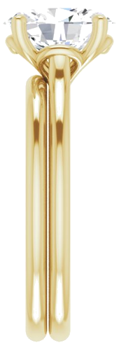 Sužadėtuvių Žiedas „Solitaire“ 585 Geltonojo Aukso Oval 9mm x 7mm (9)