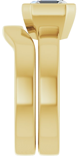 Sužadėtuvių Žiedas „Solitaire“ 585 Geltonojo Aukso Asscher 7mm (9)