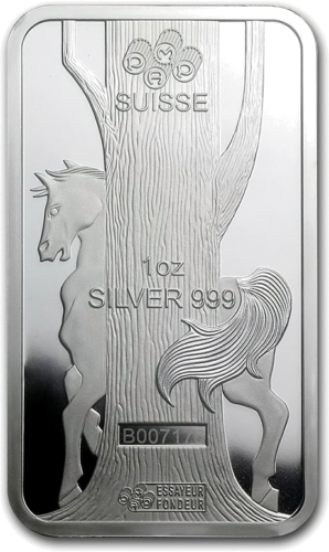 1 oz Серебряный слиток Год Лошади 2014 PAMP (4)