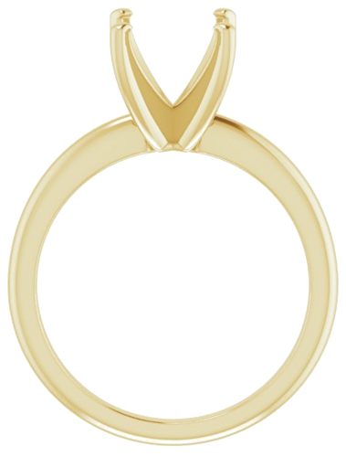14K Yellow  9 mm Round Solitaire Engagement Ring Mounting (2)