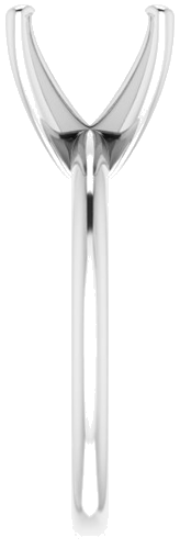 Platinum  7.5 mm Square Solitaire Engagement Ring Mounting (4)