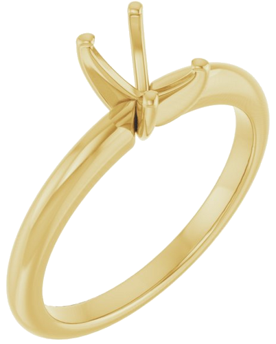 Sužadėtuvių Žiedas 14k yellow gold Emerald 6mm x 4mm (1)