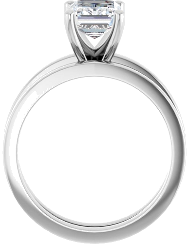 Sužadėtuvių Žiedas „Solitaire“ 417 Baltojo Aukso Emerald 8mm x 6mm (7)