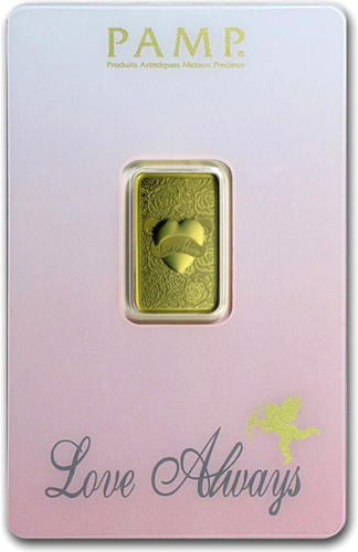 5 g Investment Gold Bar Love Always PAMP (2)