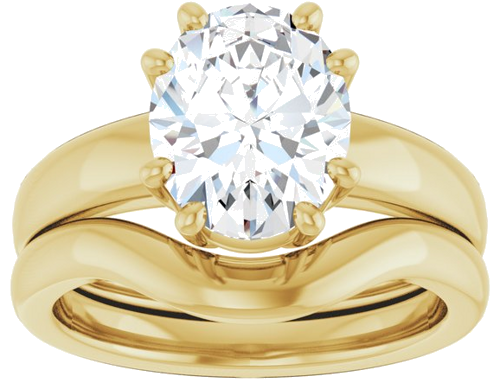 Sužadėtuvių Žiedas „Split-Prong Solitaire“ 14k yellow gold Oval 10mm x 8mm (8)