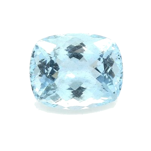 3.69 carat BLUE MODIFIEDBRILLIANTFANCY cut Cushion Aquamarine (1)