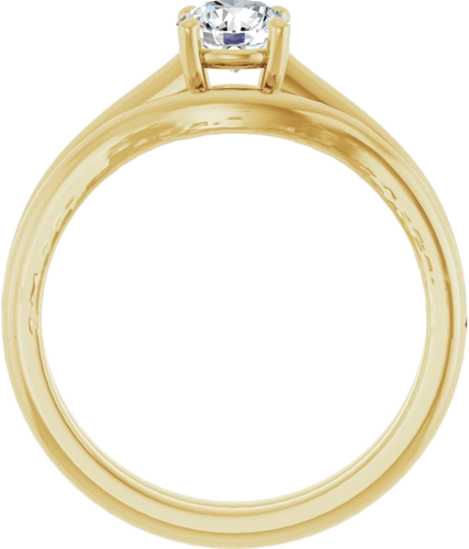 14K Yellow 5.2 mm Round Solitaire Engagement Ring Mounting (7)