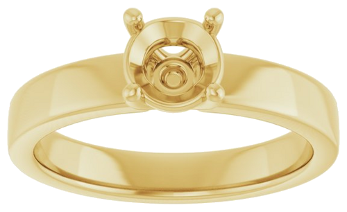 Sužadėtuvių Žiedas „Solitaire“ 585 Geltonojo Aukso Round 5.8mm (3)