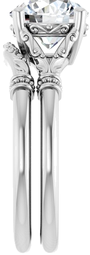 Sužadėtuvių Žiedas „Split Shank“ 925 Sidabro Round 8mm (9)