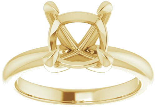 Sužadėtuvių Žiedas „Solitaire“ 585 Geltonojo Aukso Cushion 8mm (3)