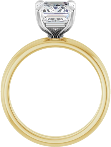 Sužadėtuvių Žiedas „Solitaire“ 585 Baltojo Ir Geltonojo Aukso Emerald 9mm x 7mm (7)