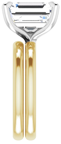 14K Yellow White 11 x 9 mm Emerald Engagement Ring Mounting (9)