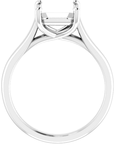 Sužadėtuvių Žiedas „Solitaire“ 585 Baltojo Aukso Emerald 10mm x 8mm (2)