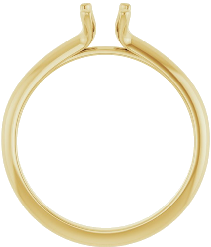 14K Yellow 7x5 mm Oval Solitaire Engagement Ring Mounting (2)