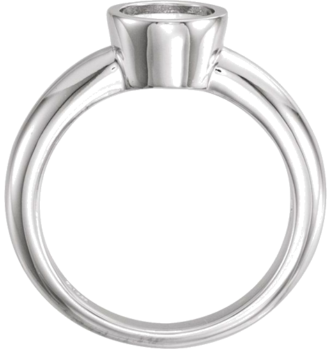 Sužadėtuvių Žiedas „Bezel-Set Solitaire“ 585 Baltojo Aukso Round 6.5mm (2)